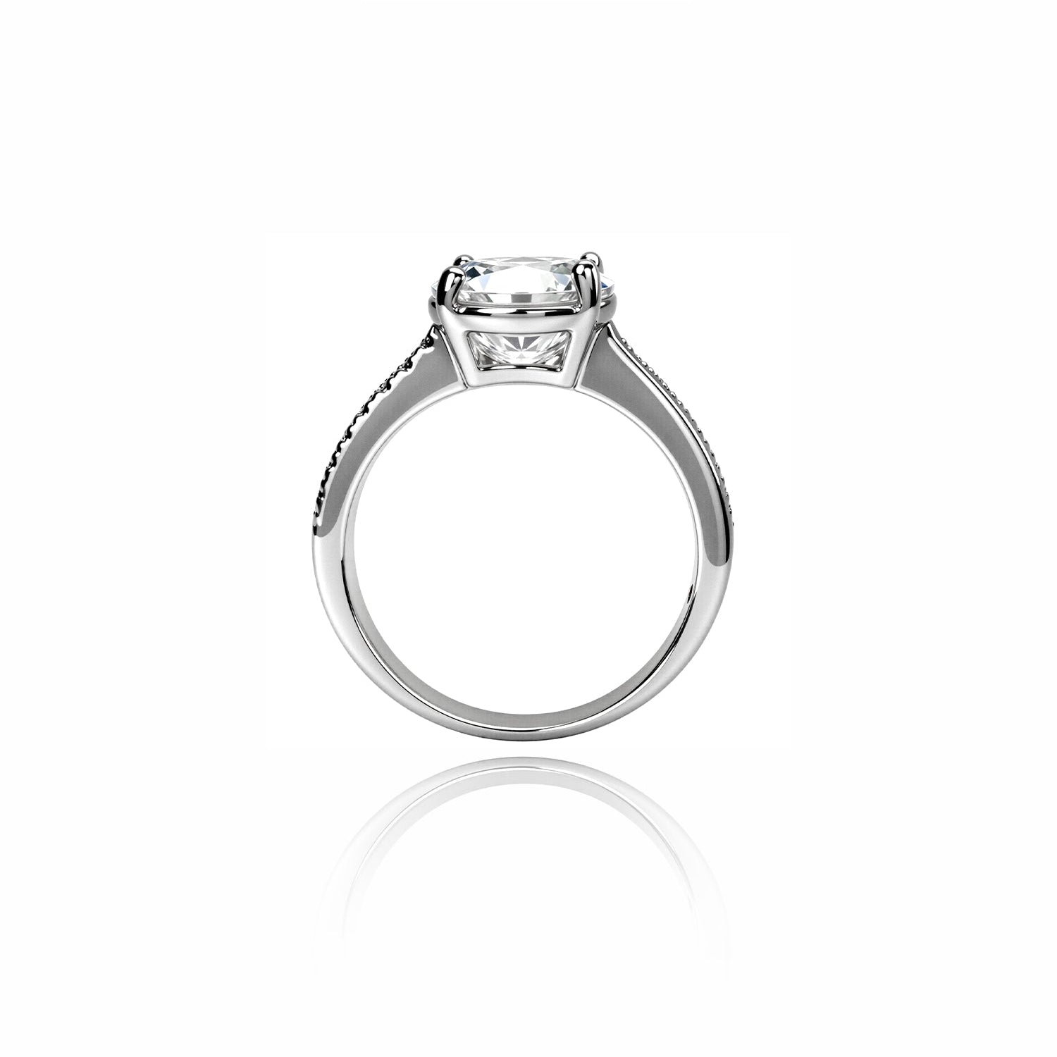 Round-Cut Side-Stone Ring
