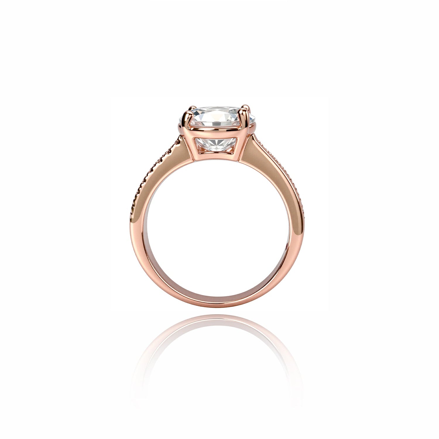 Round-Cut Side-Stone Ring