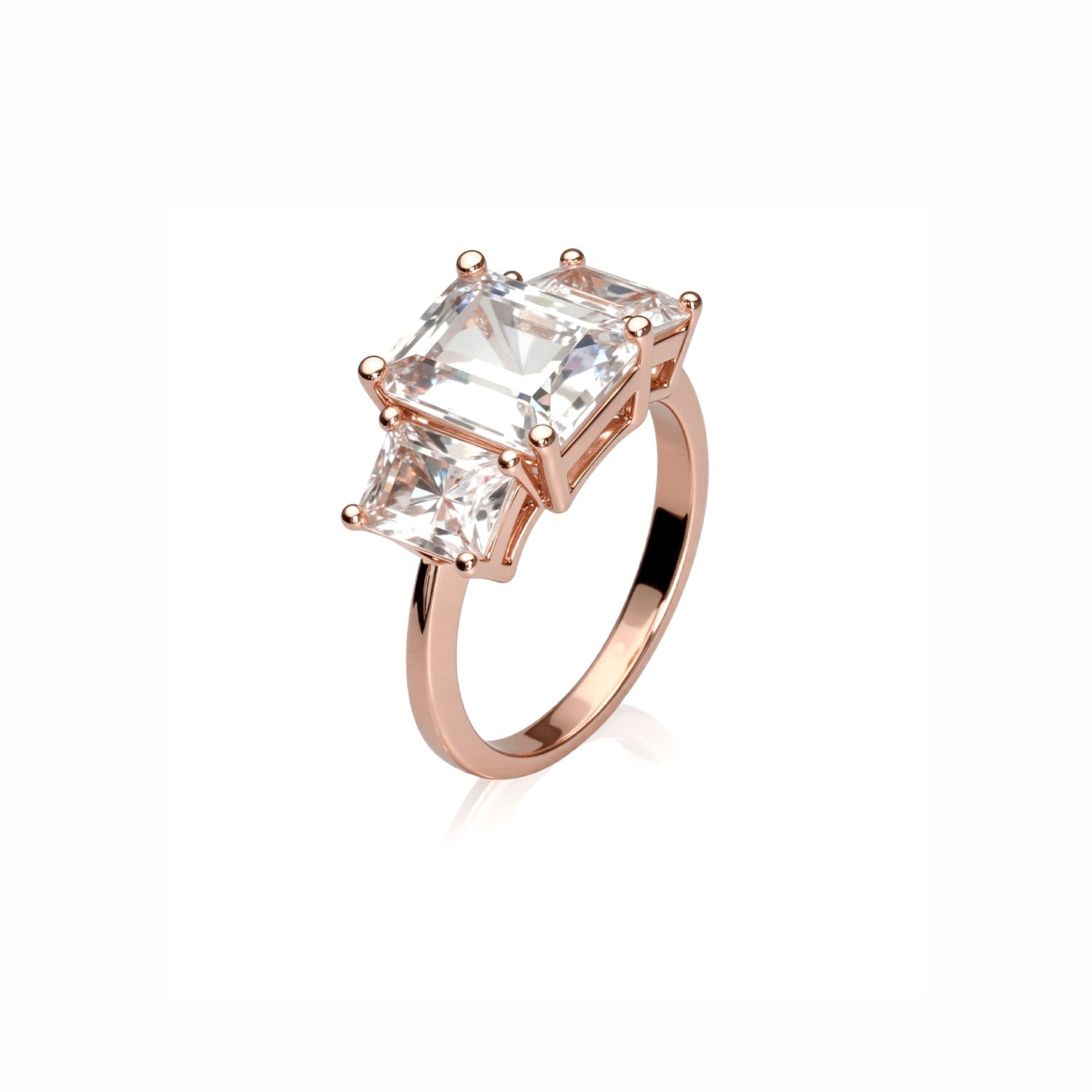Three-Stone Emerald Cut Ring