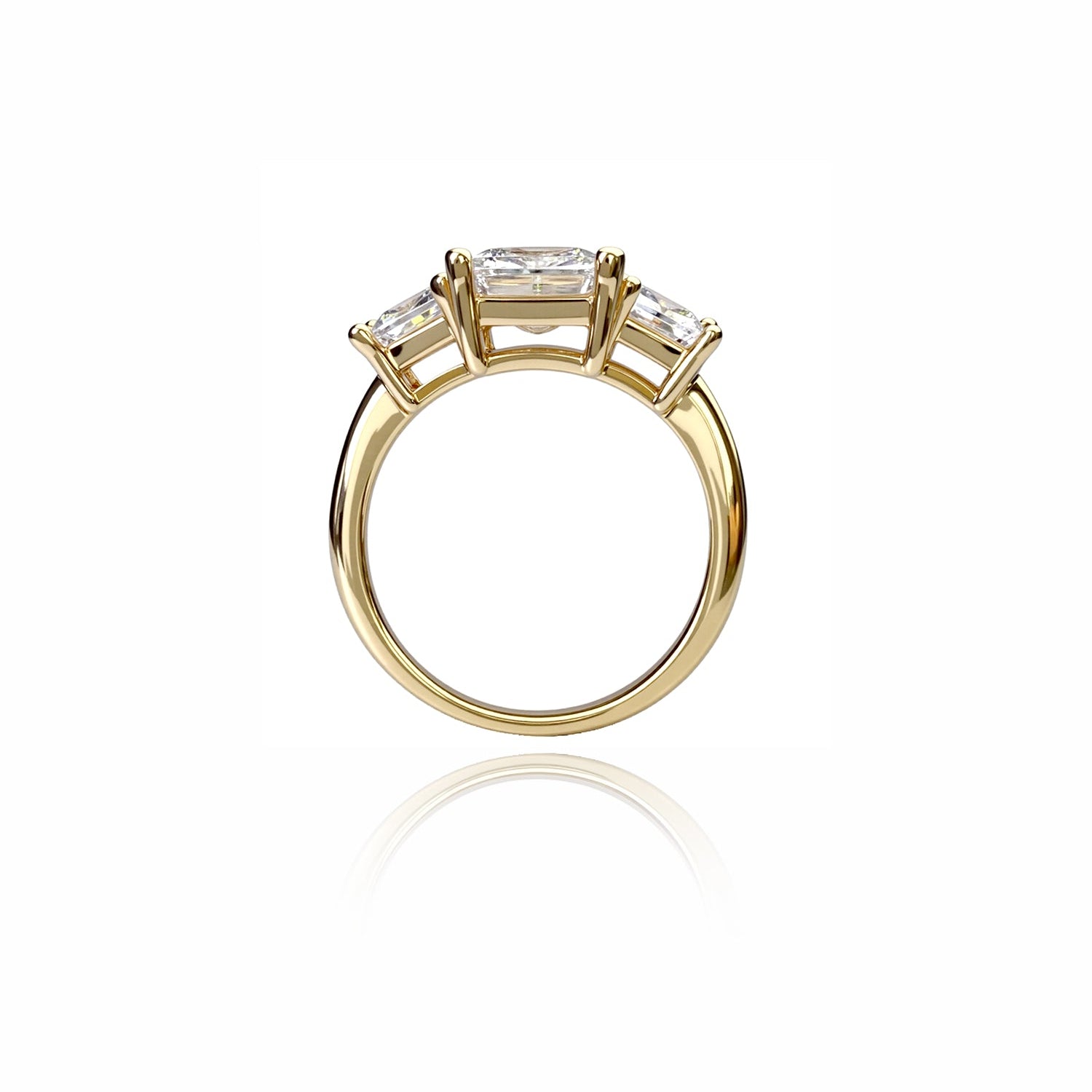 Three-Stone Emerald Cut Ring
