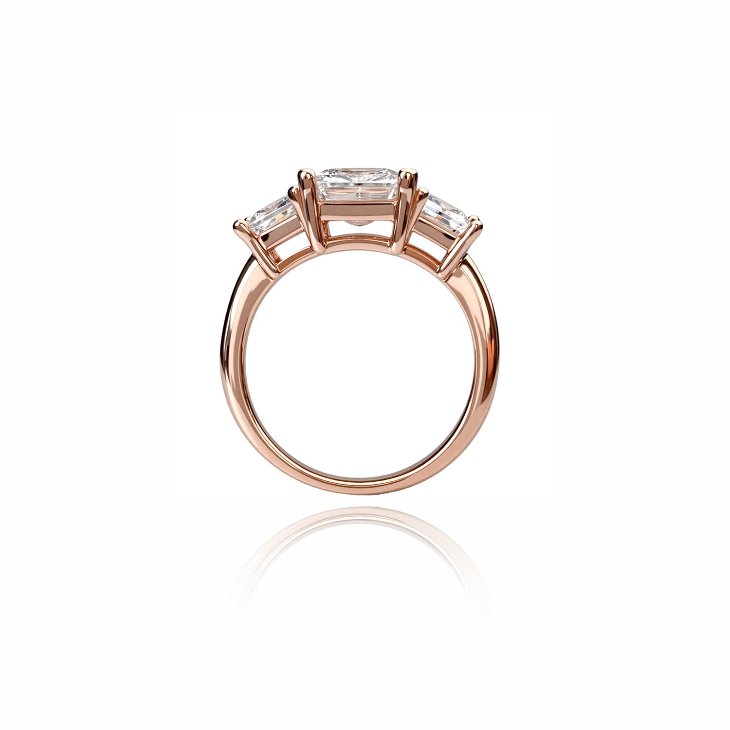 Three-Stone Emerald Cut Ring