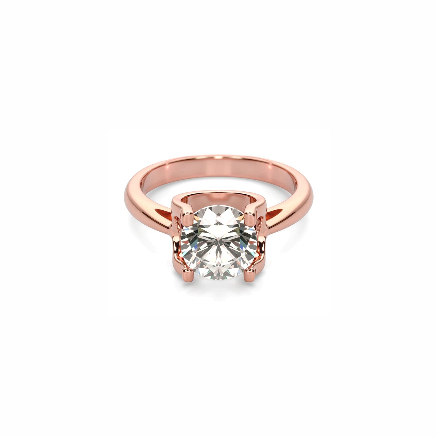 Bull Head Setting Engagement Ring