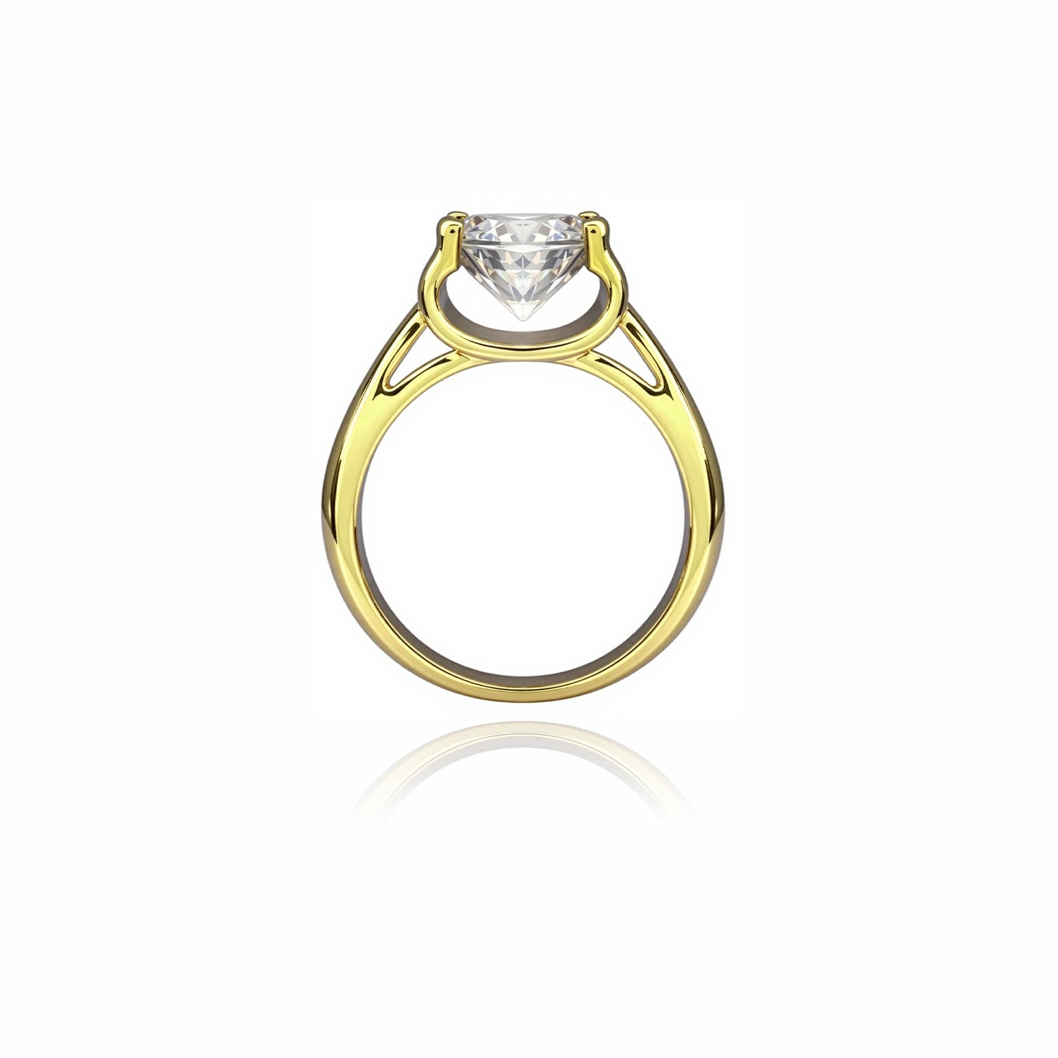Bull Head Setting Engagement Ring
