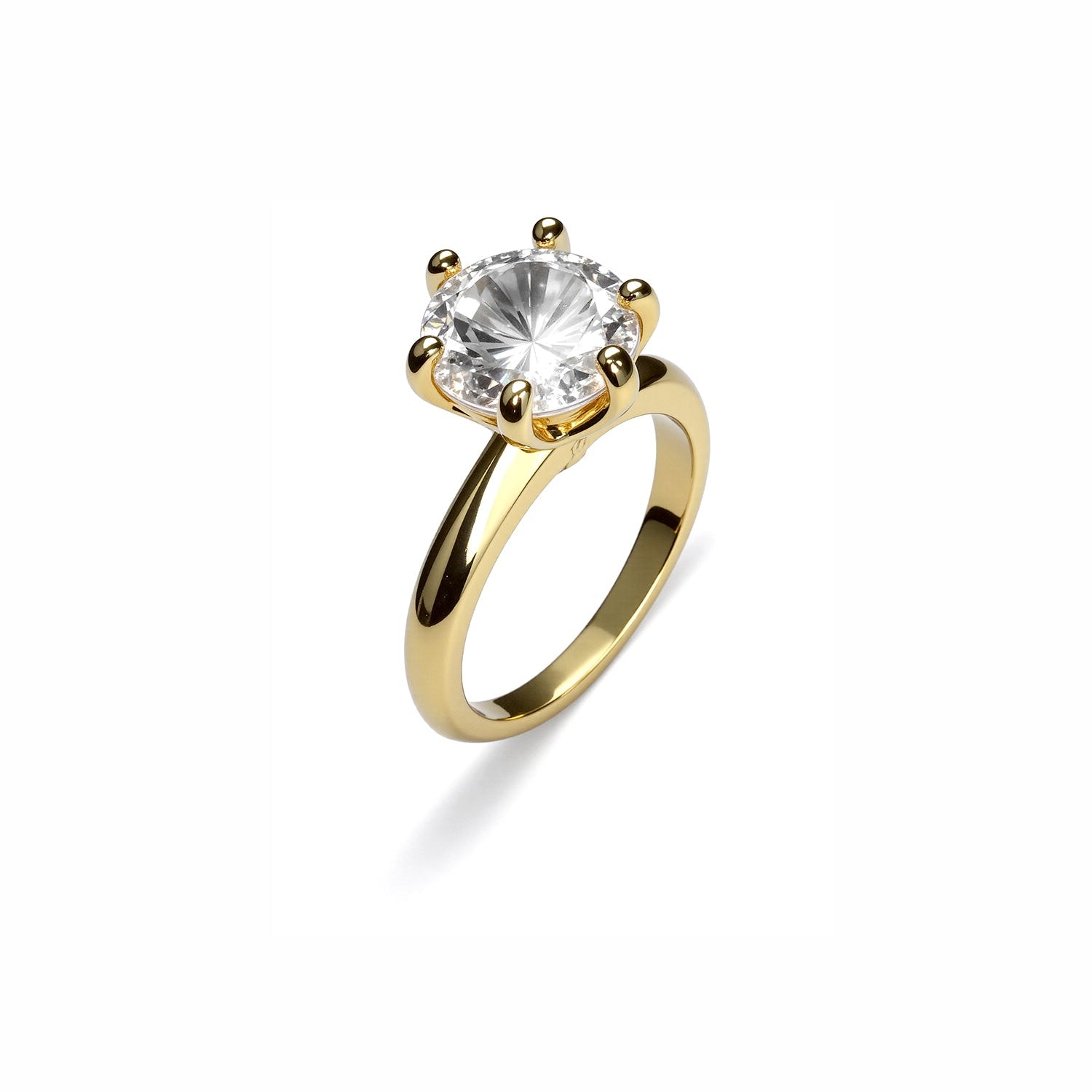 Round-Cut Diamond Solitaire Ring – Classic Six-Prong