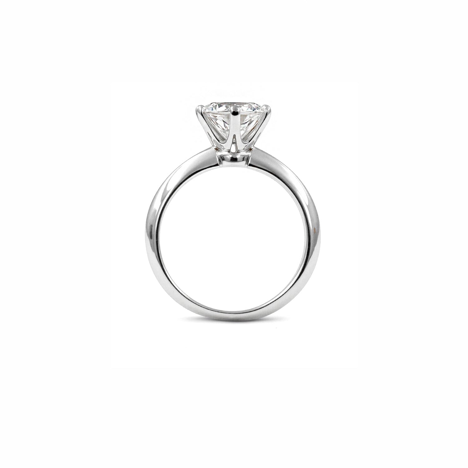 Round-Cut Diamond Solitaire Ring – Classic Six-Prong