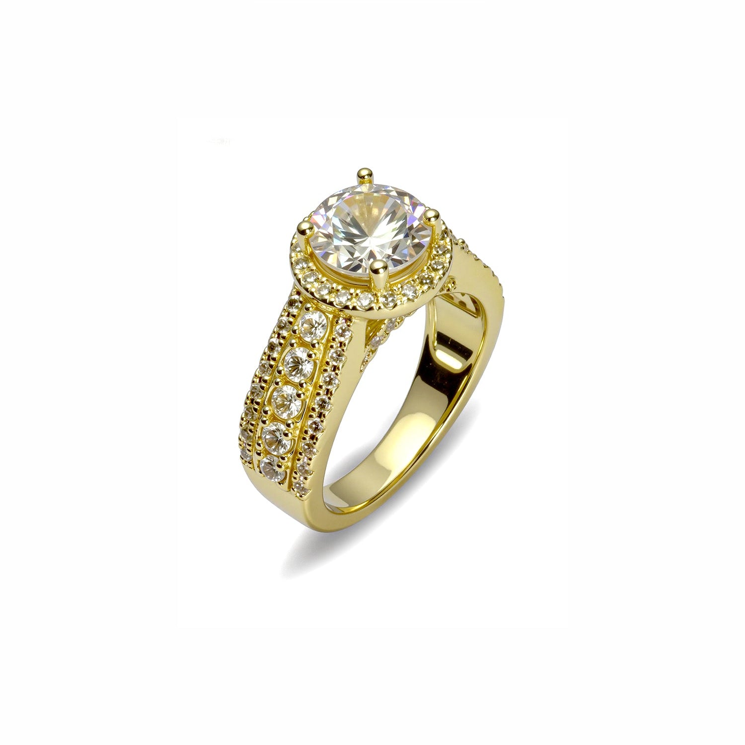 Gold 2.65Ctw. Halo Setting Ring