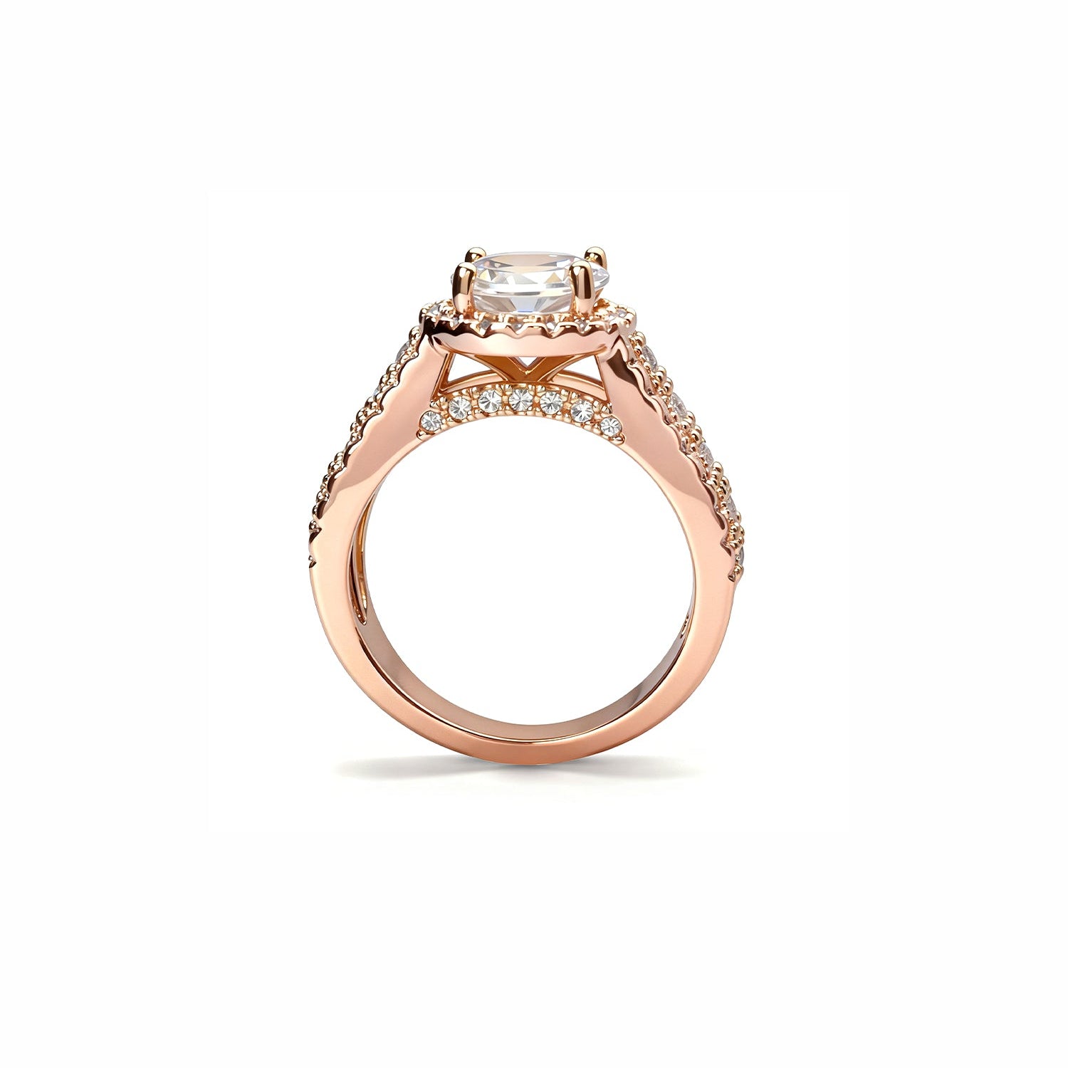 Gold 2.65Ctw. Halo Setting Ring