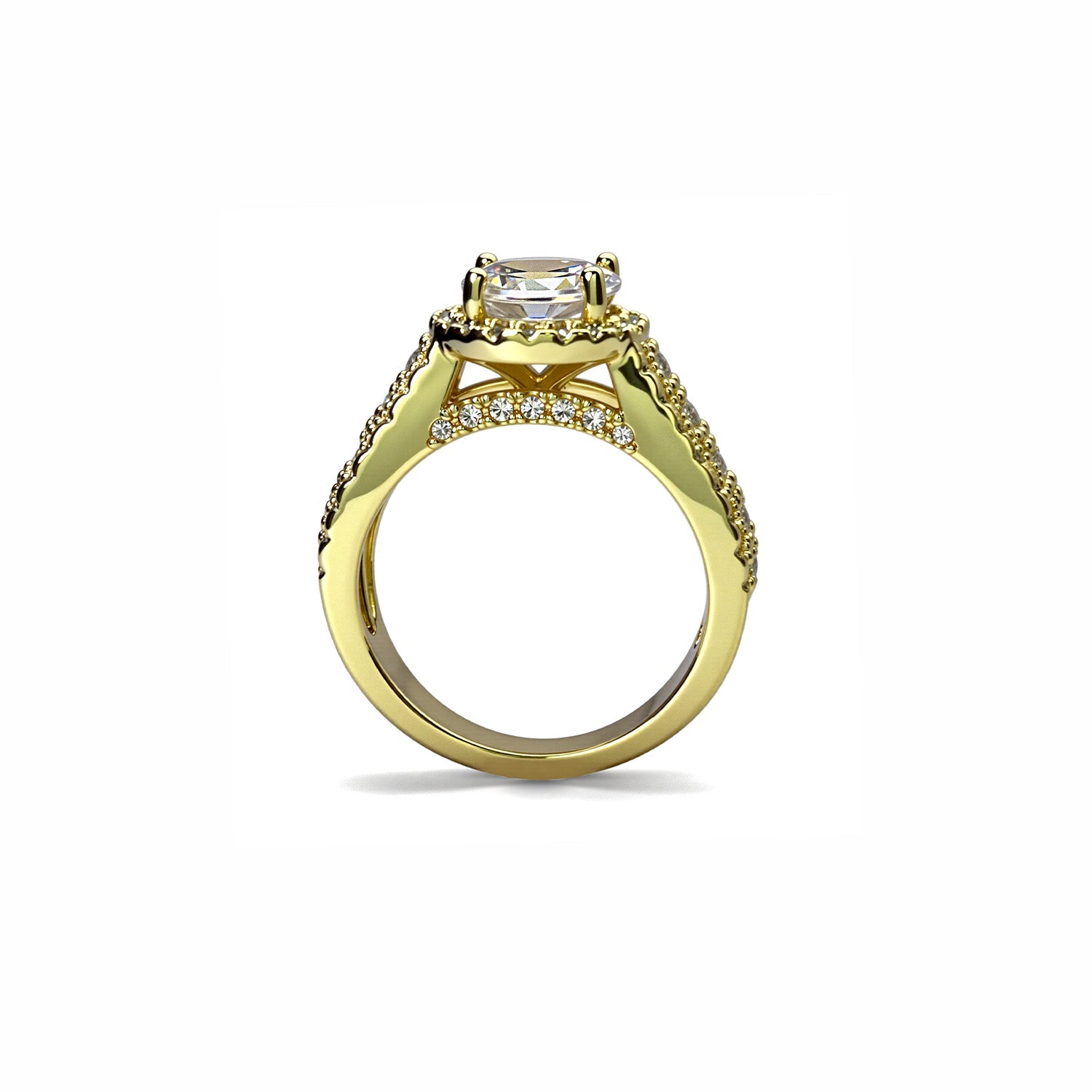 Gold 2.65Ctw. Halo Setting Ring