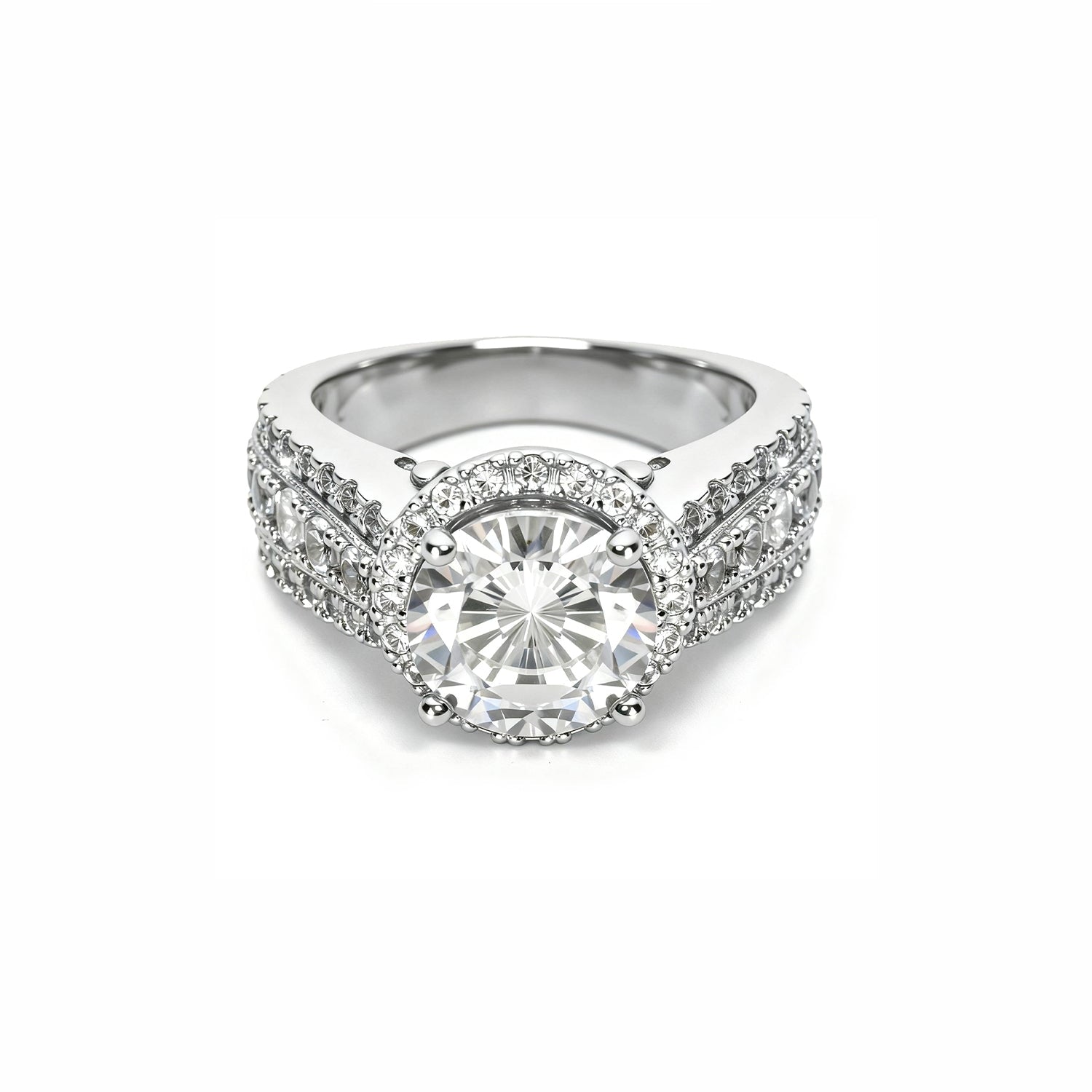 Gold 2.65Ctw. Halo Setting Ring