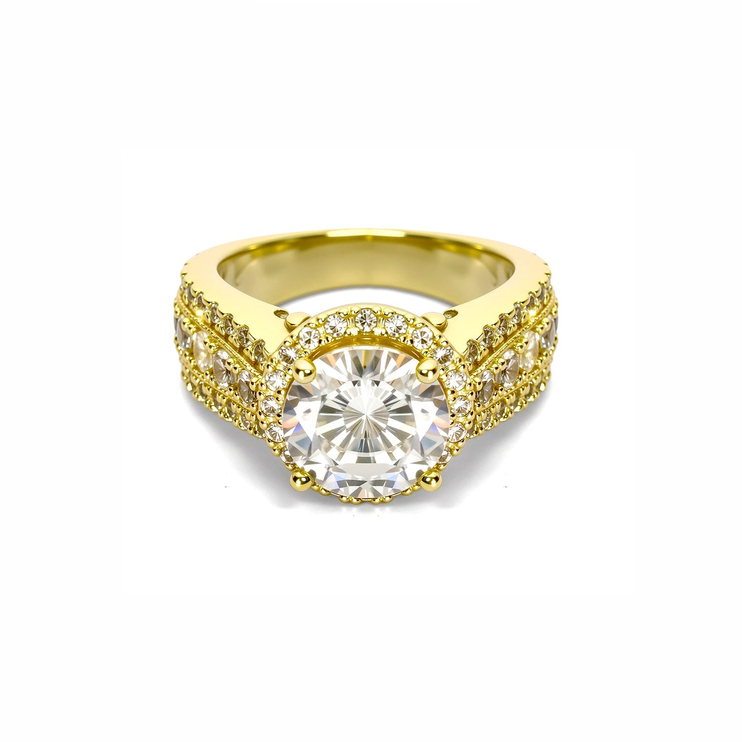 Gold 2.65Ctw. Halo Setting Ring