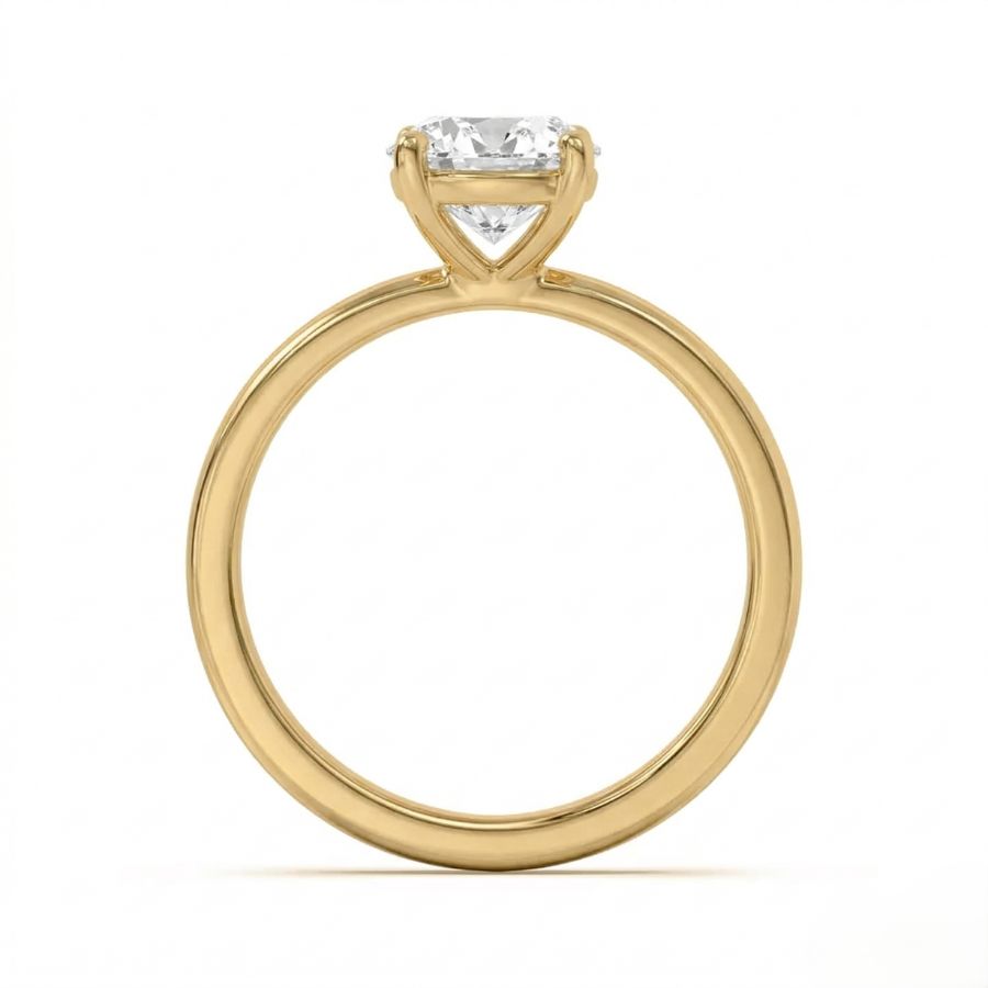 Oval-Cut Diamond Solitaire Ring – Minimalist Prong Setting