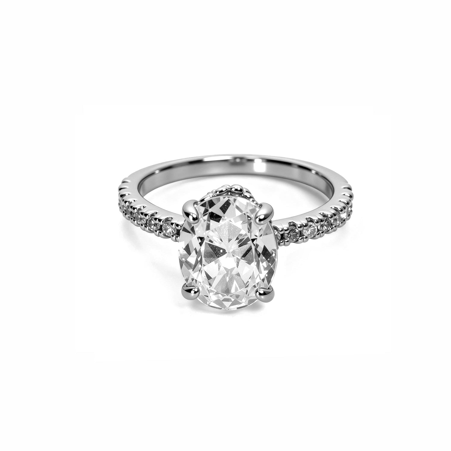 Gold Oval-Cut Engagement Ring
