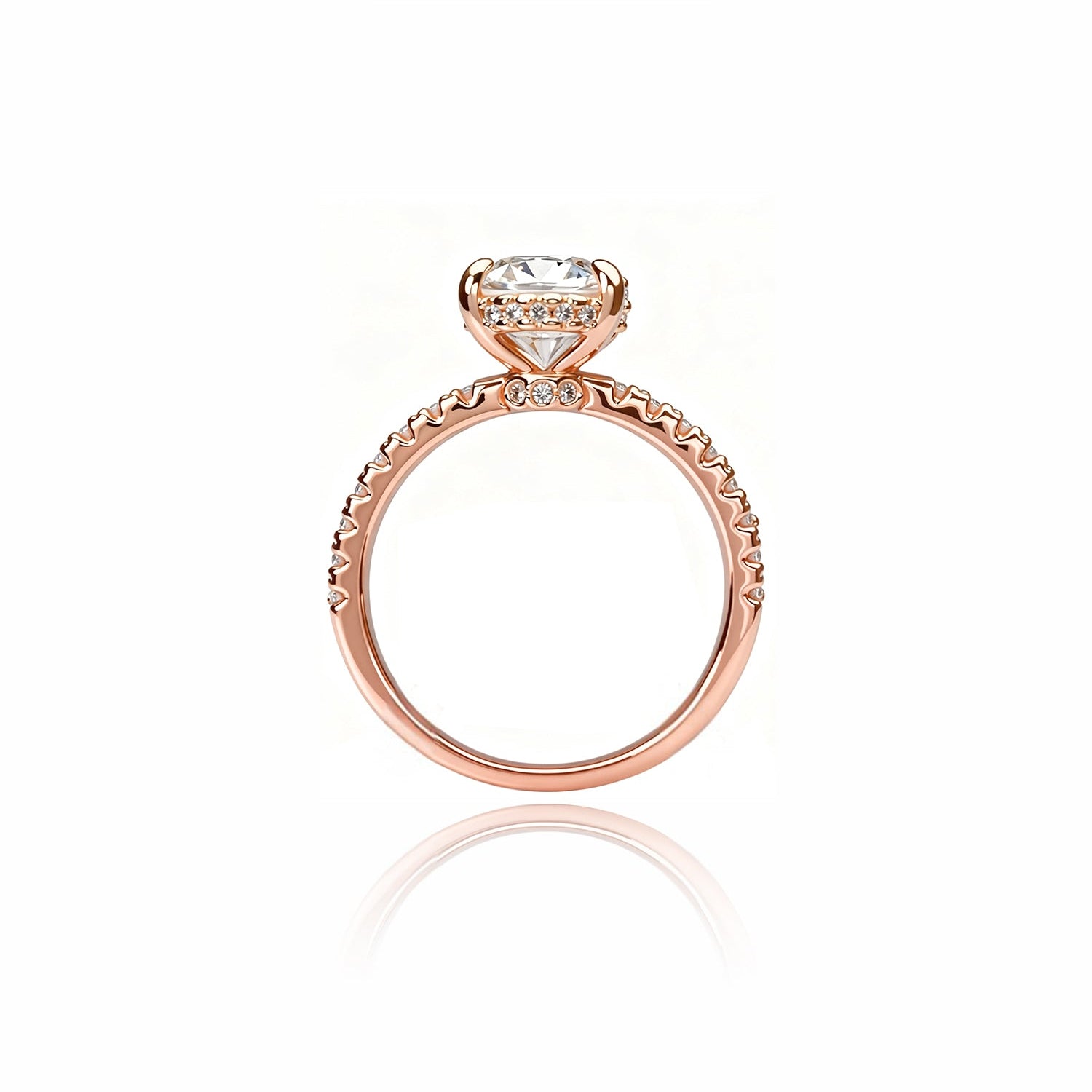 Gold Oval-Cut Engagement Ring