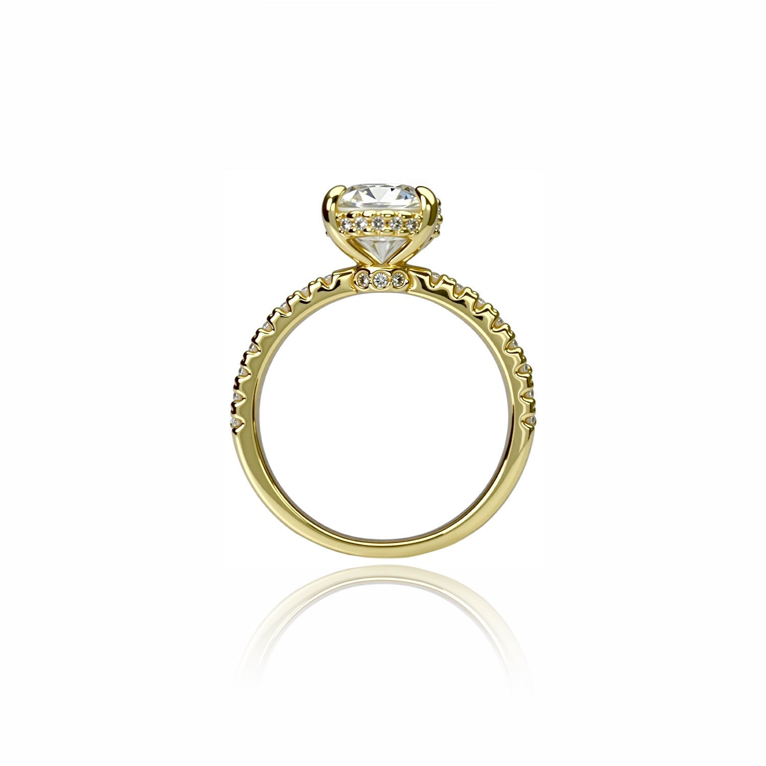 Gold Oval-Cut Engagement Ring