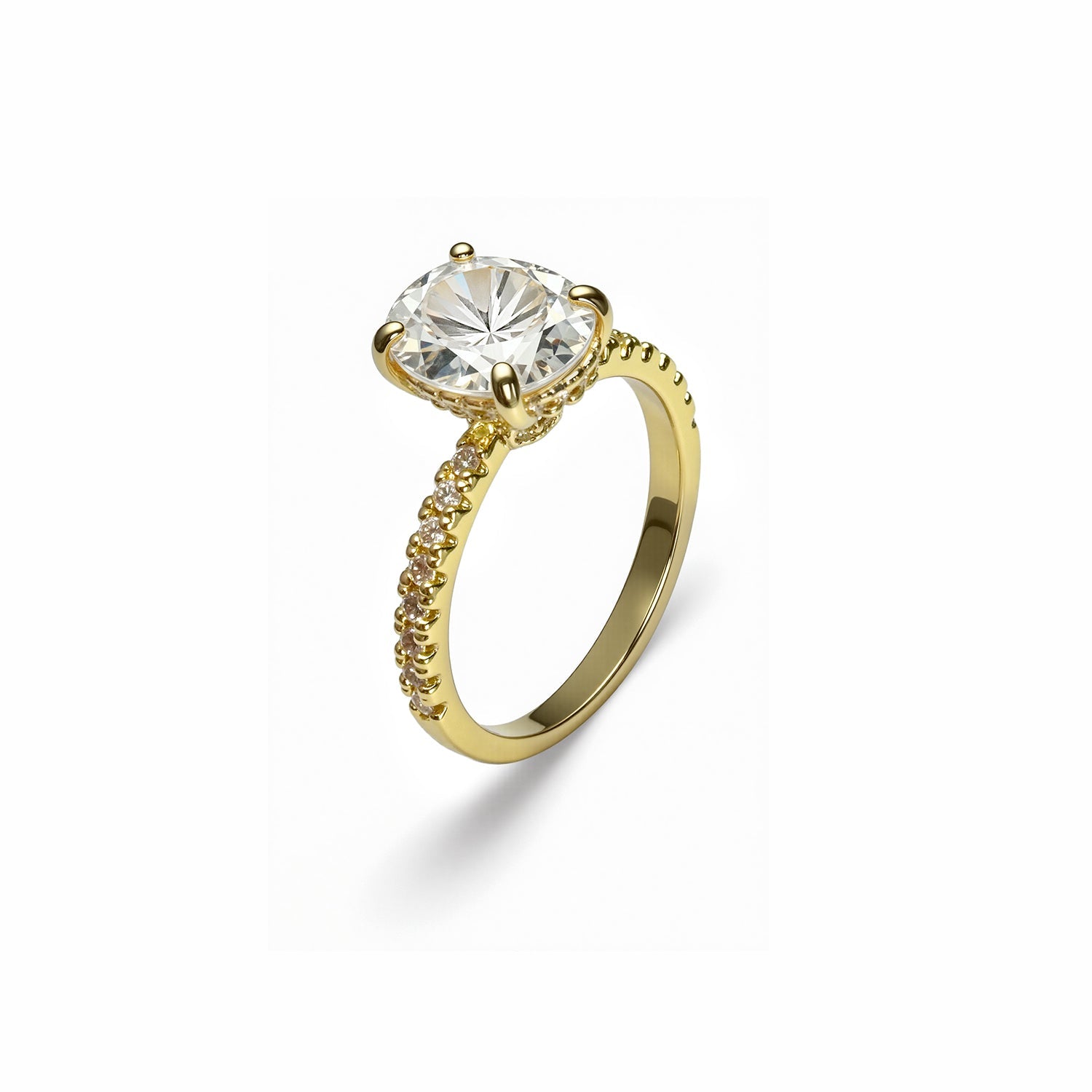 Gold Oval-Cut Engagement Ring