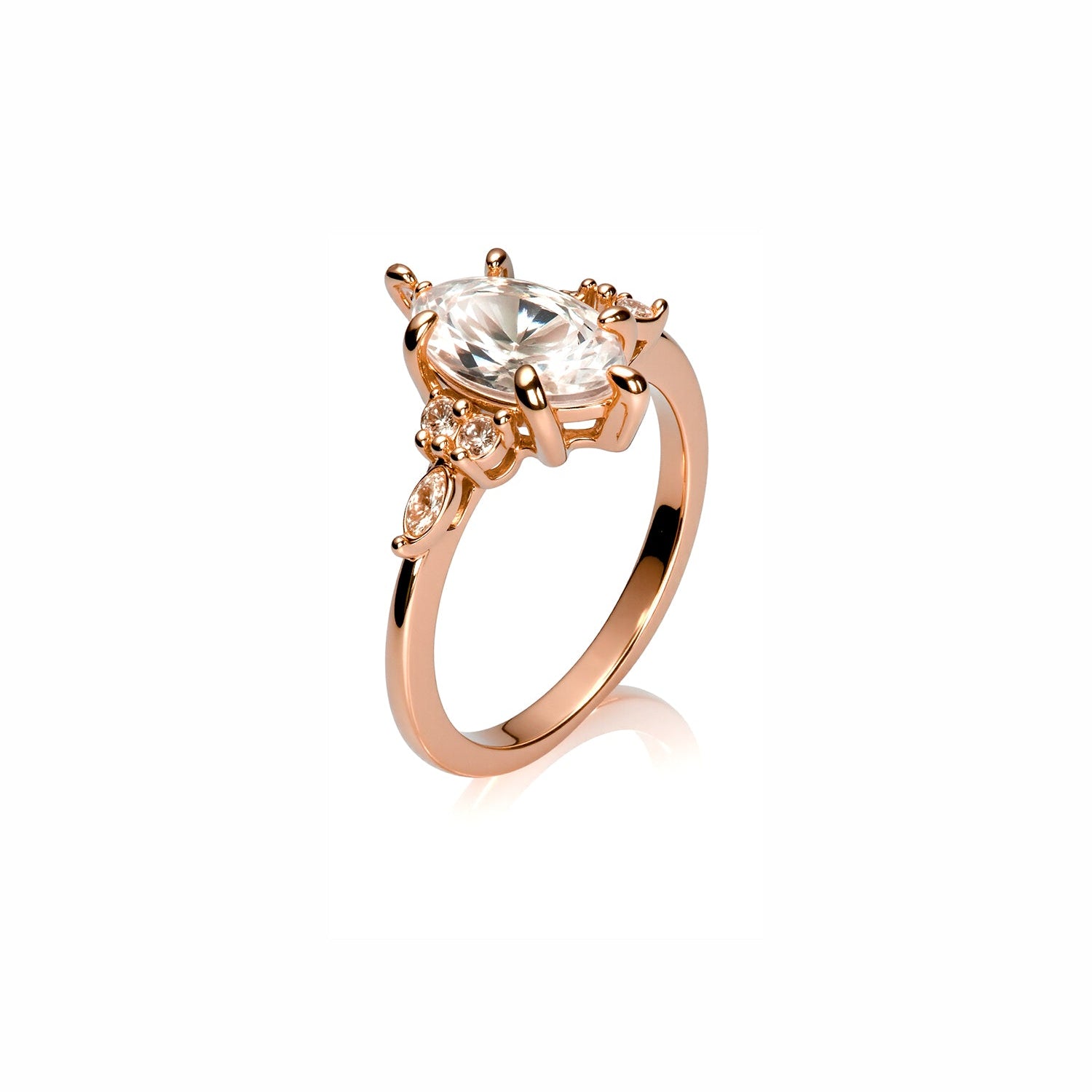 Marquise-Cut Center Stone Engagement Ring
