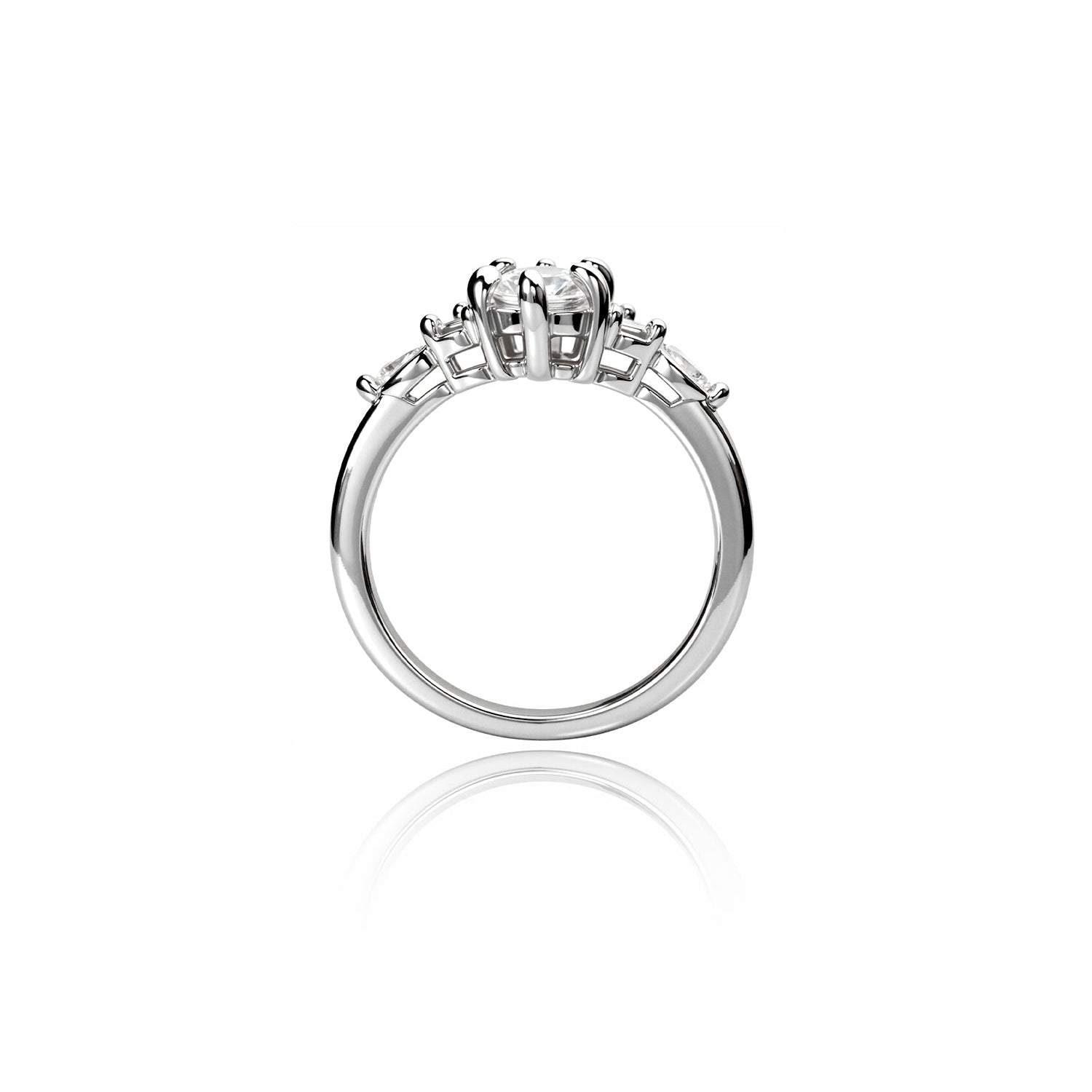 Marquise-Cut Center Stone Engagement Ring