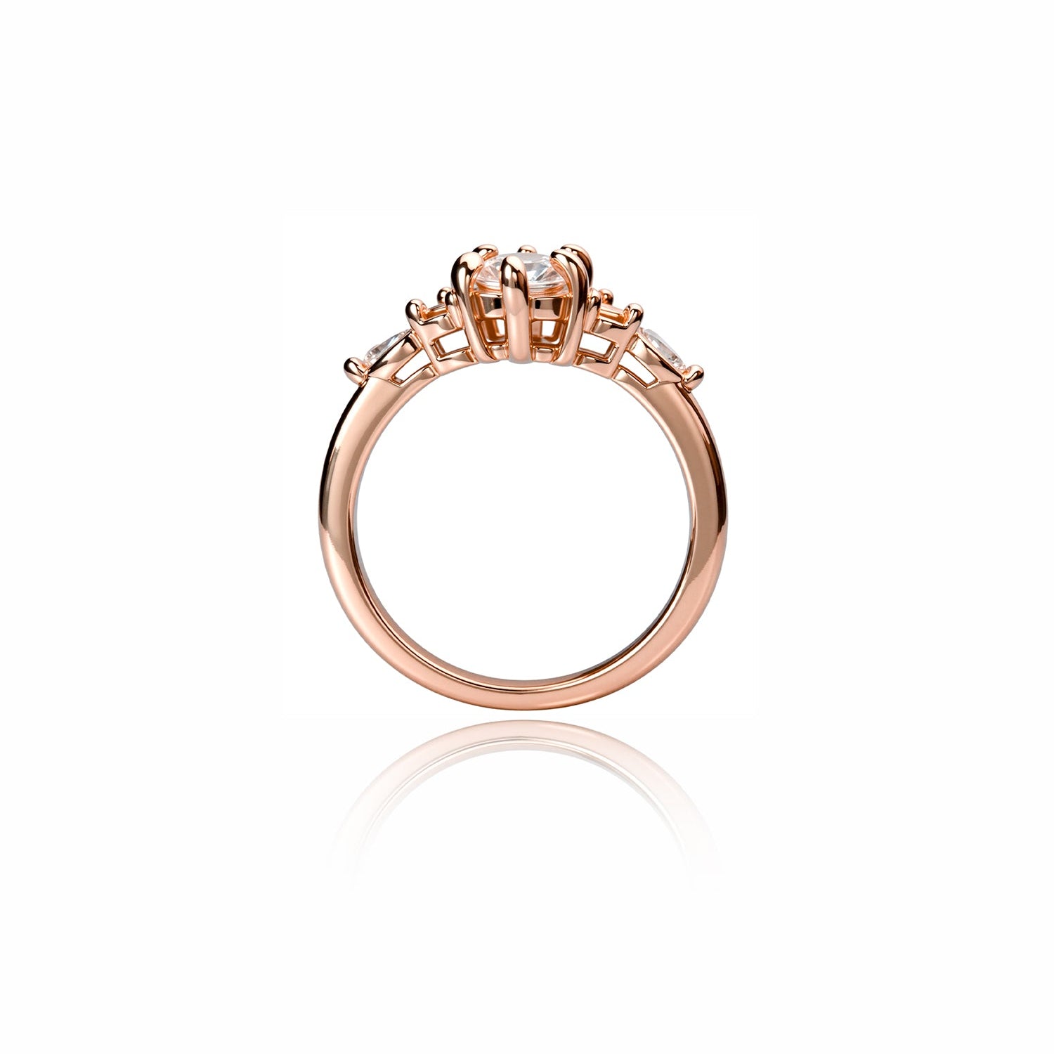 Marquise-Cut Center Stone Engagement Ring
