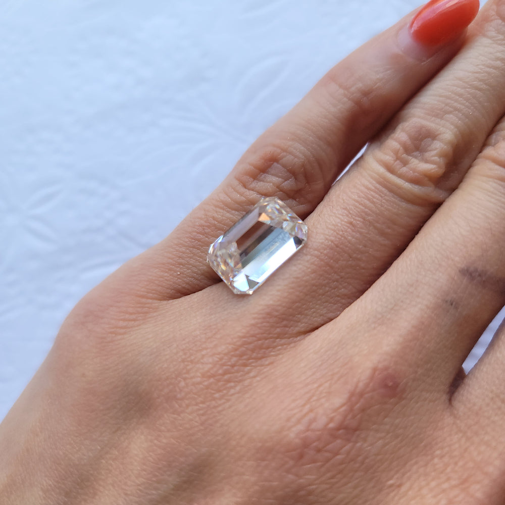 10.0Ct. Emerald Cut Moissanite Gemstone