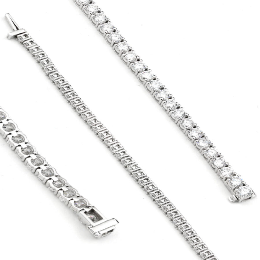 18K White Gold 2mm Lab Diamond Tennis Bracelet