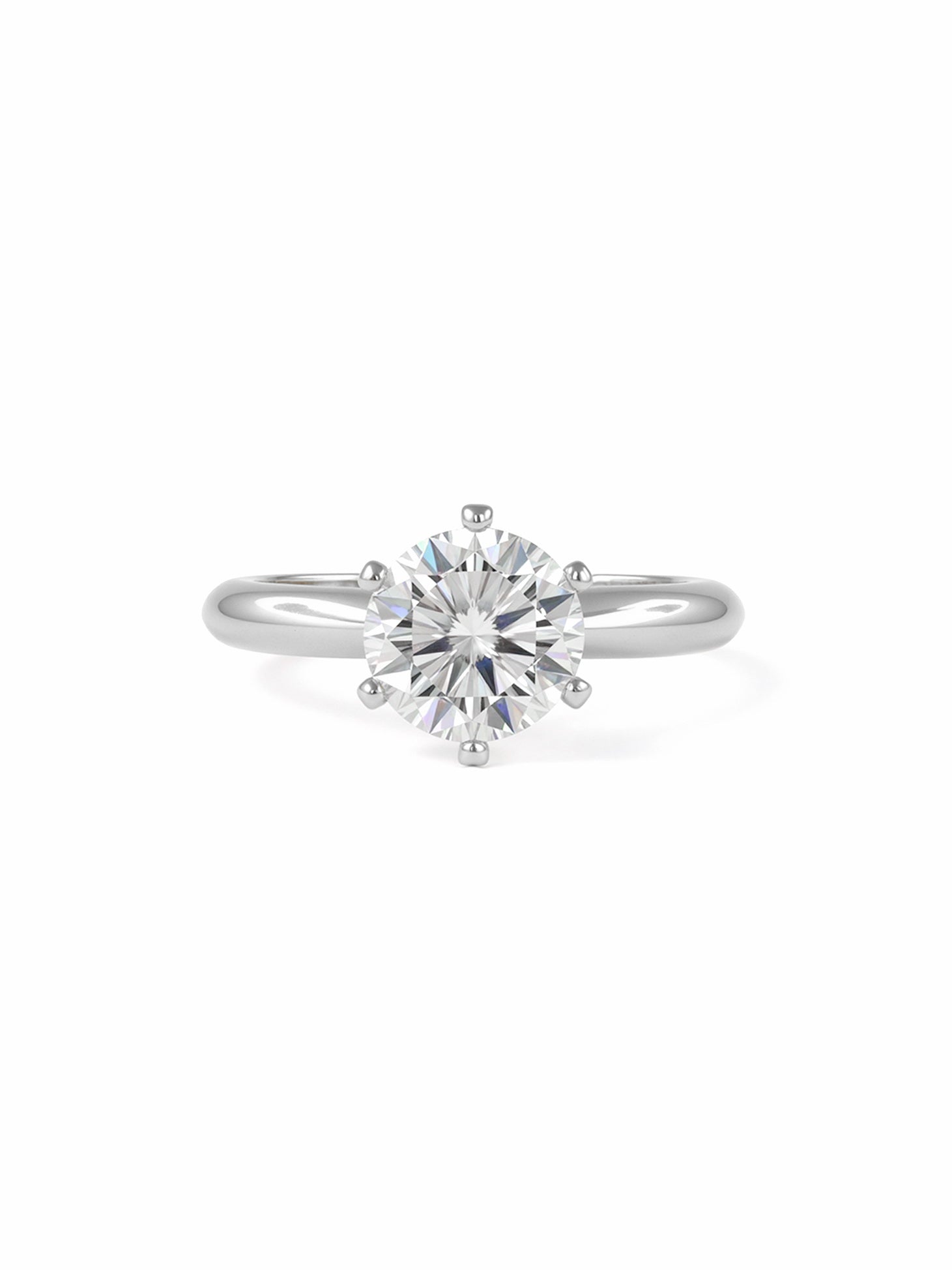 14K Gold 2.0Ctw. Moissanite Solitaire Engagement Ring