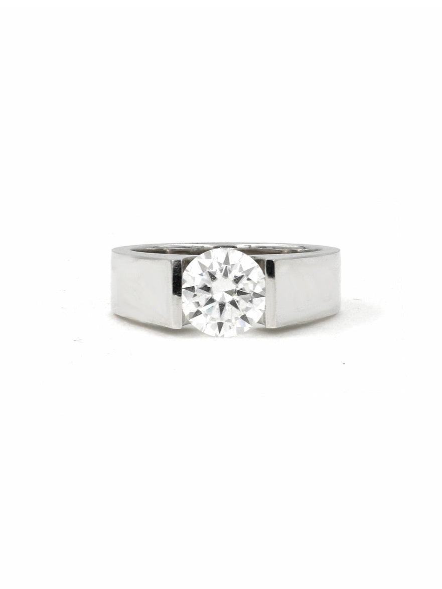 18K White Gold 2.0Ctw. Moissanite Engagement Ring