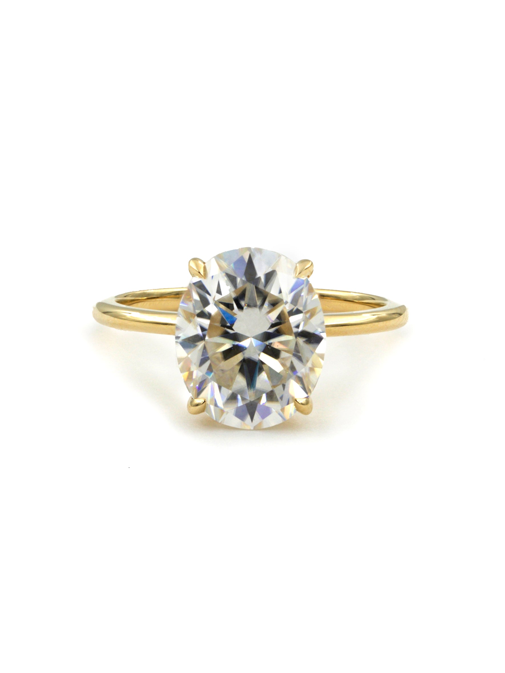14K Gold 5.0Ctw. Oval Cut Moissanite Engagement Ring