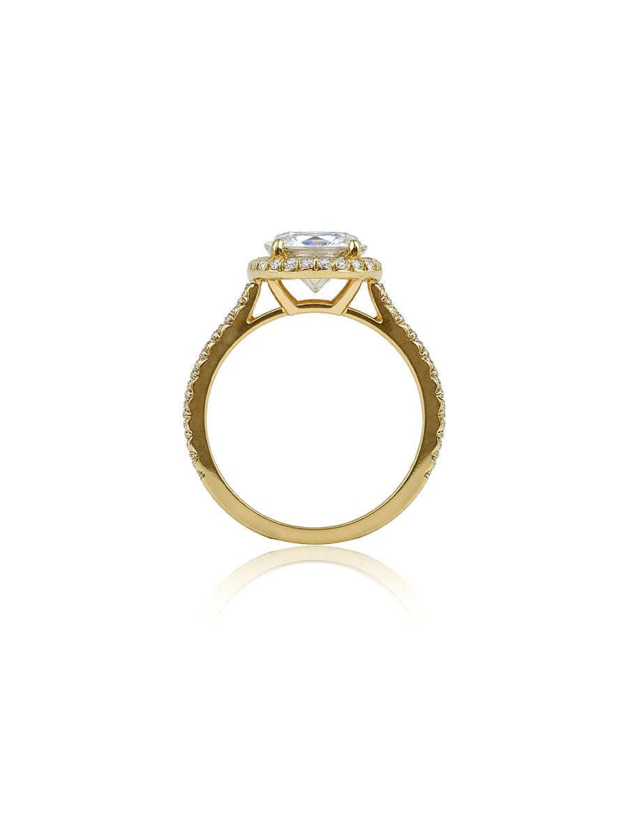 14K Gold 2.5Ctw. Halo Setting Engagement Ring