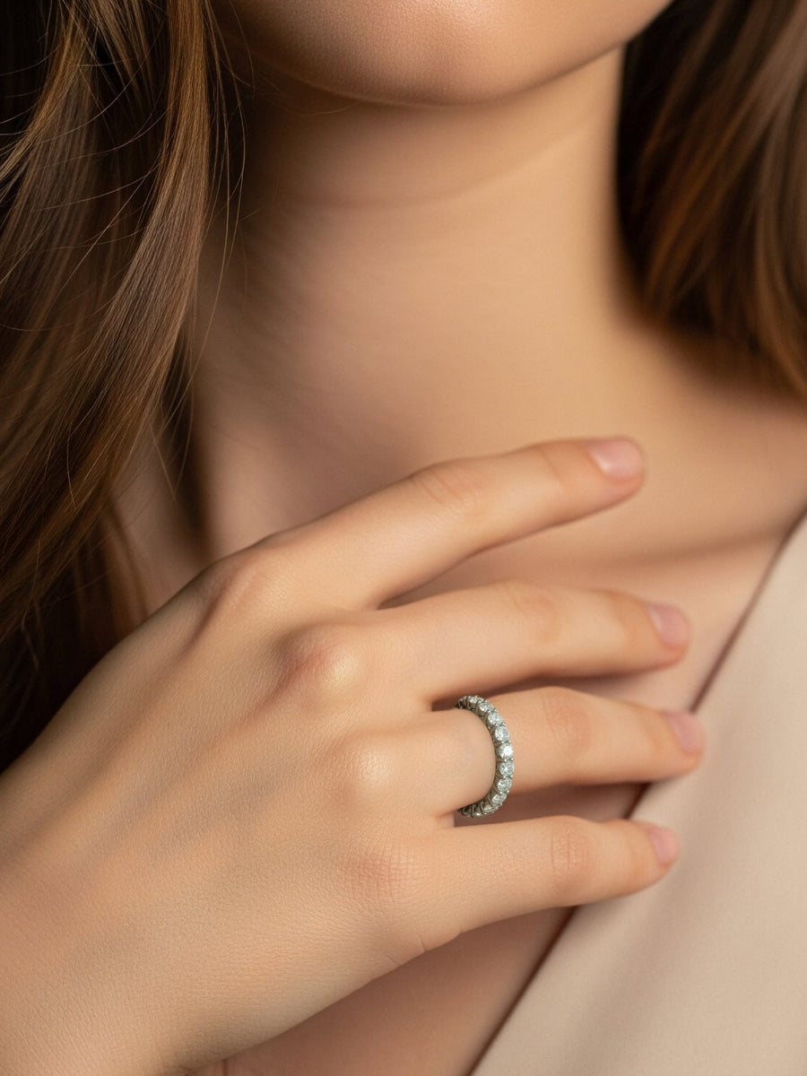 14K Gold 2.2Ctw. Moissanite Eternity Wedding Band