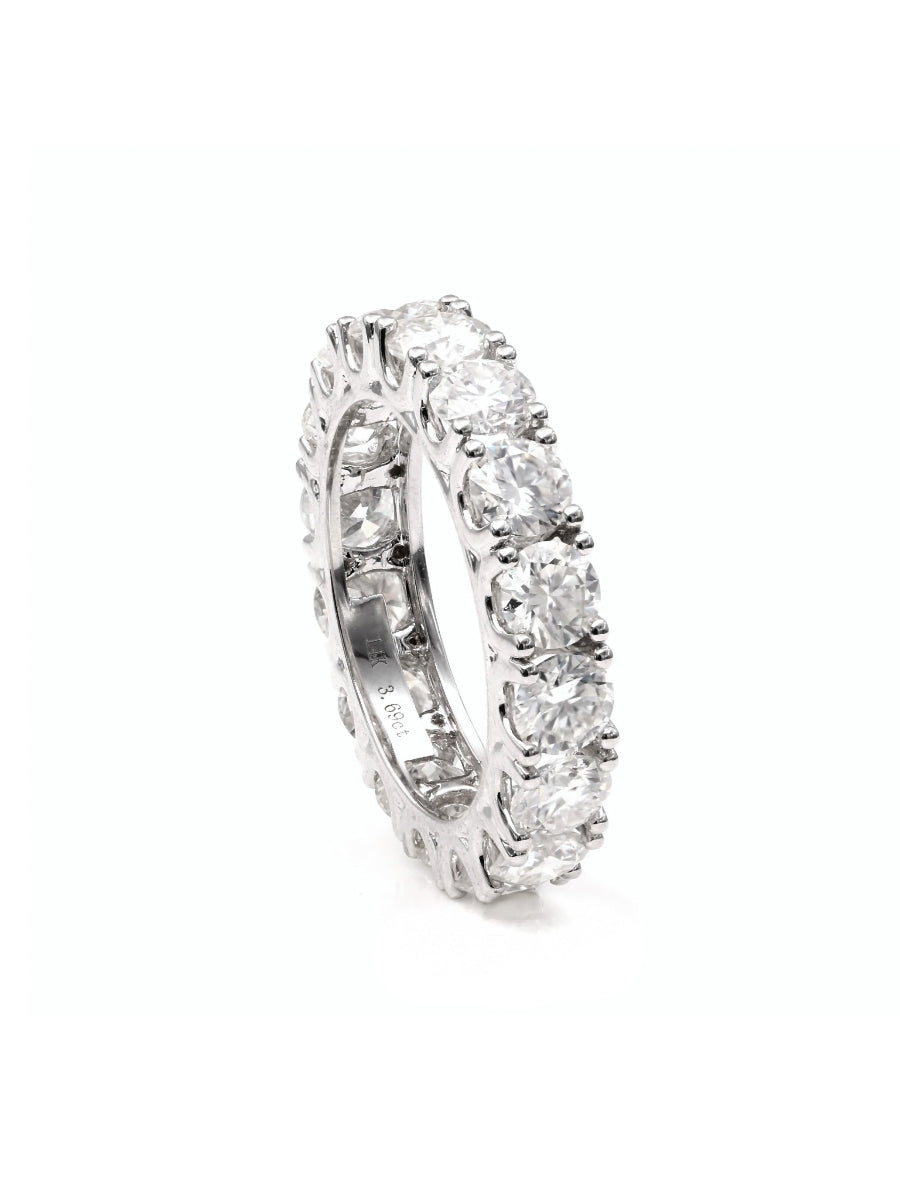 14K White Gold 4Ctw. Moissanite Wedding Band