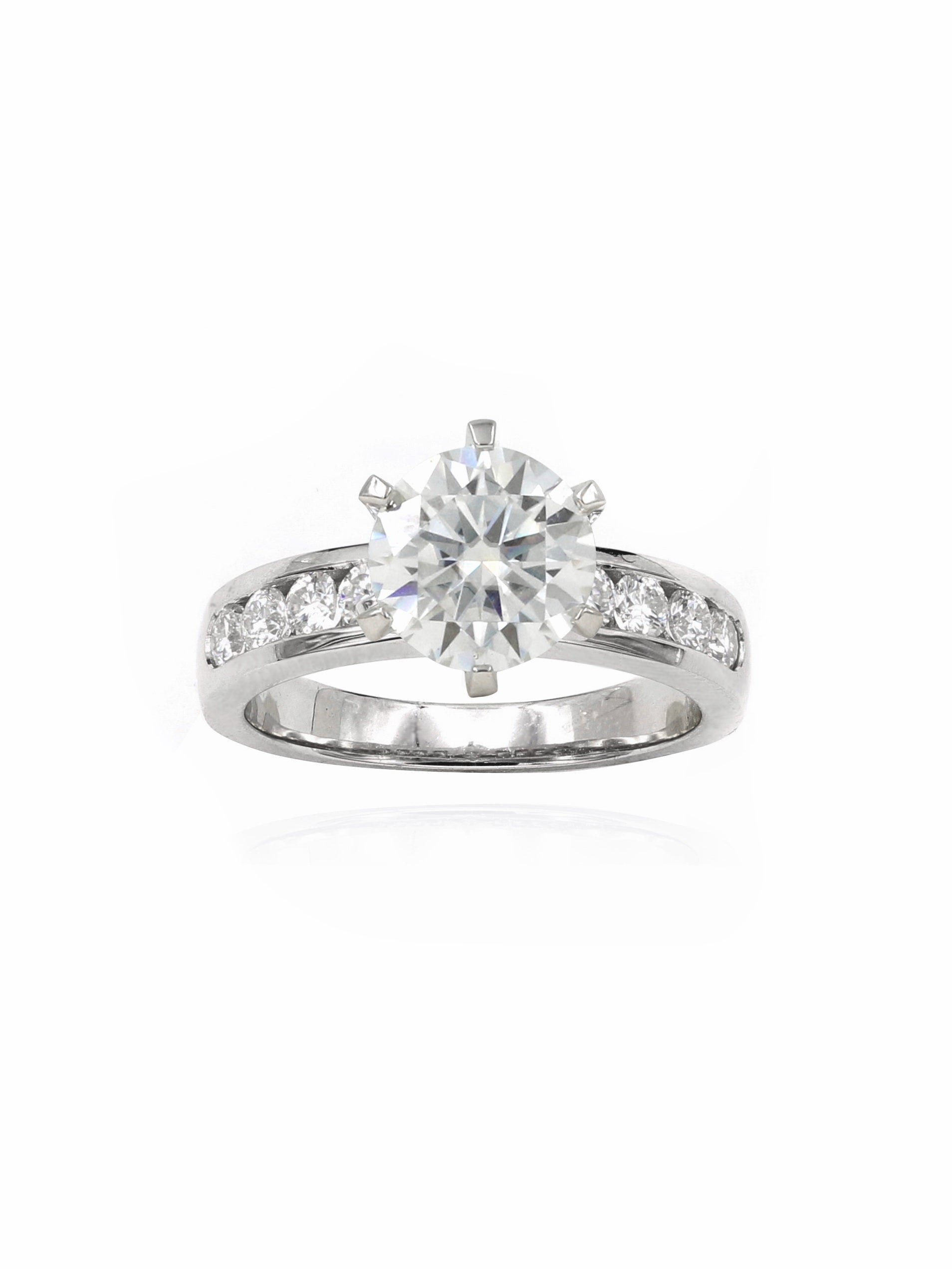 14K Gold 2.5Ctw. Moissanite Engagement Ring