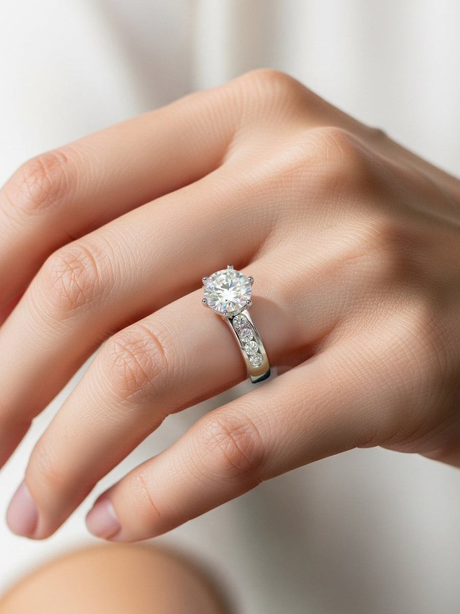14K Gold 2.5Ctw. Moissanite Engagement Ring