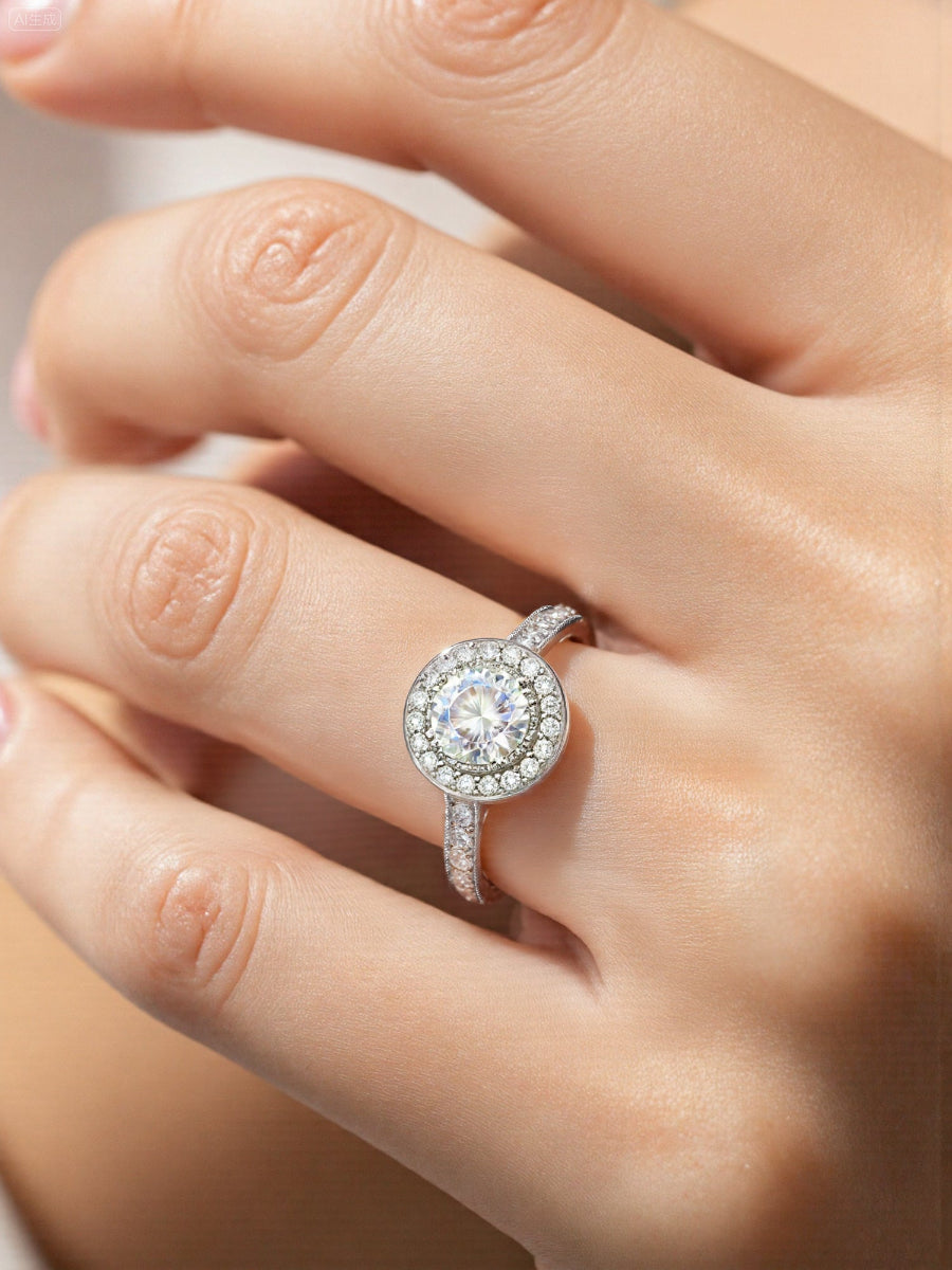 14K Gold 1.5Ctw. Moissanite Engagement Ring