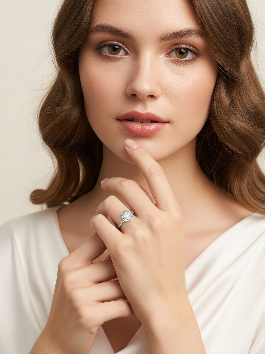 14K Gold 1.5Ctw. Moissanite Engagement Ring