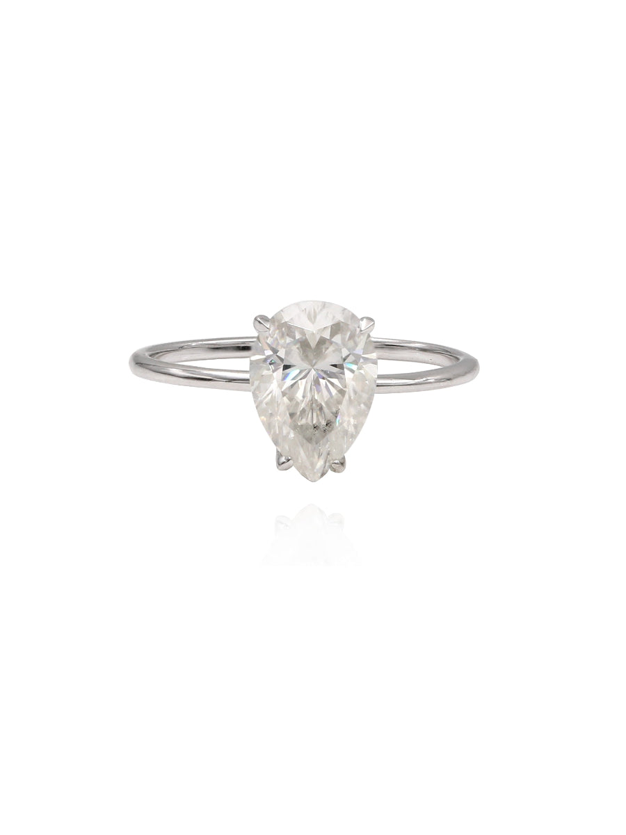14K Gold 2Ctw. Pear Cute Engagement Ring