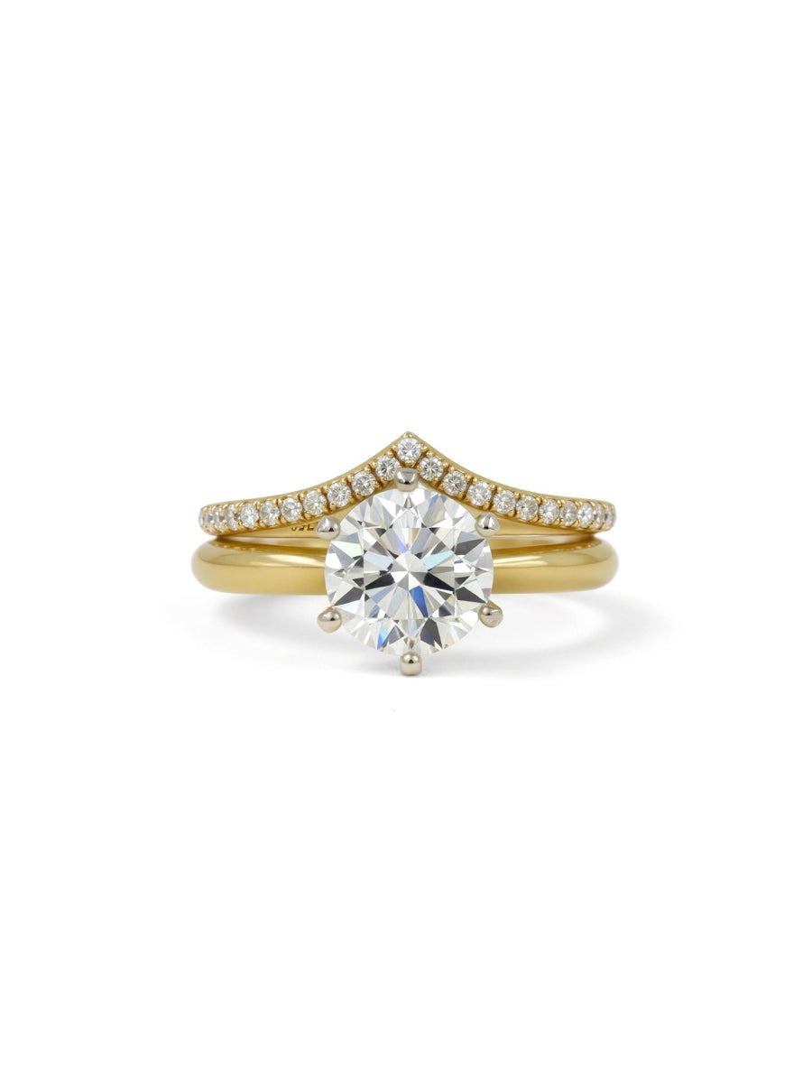 14K Gold 2.3Ctw. Diamond Engagement Double Rings