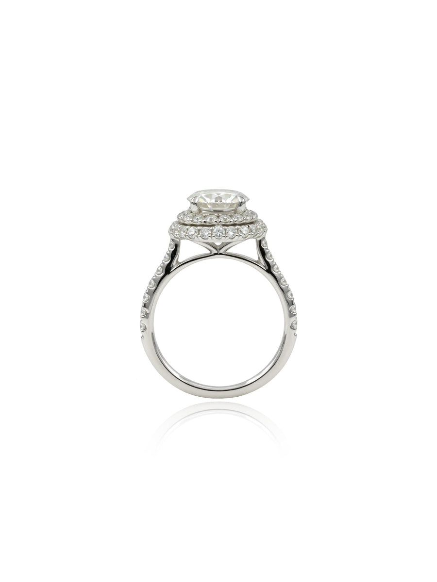 14K Gold 2.8Ctw. Moissanite Halo Setting Ring
