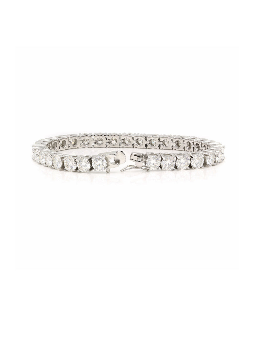 925 Sterling Silver 5mm Moissanite Tennis Bracelet