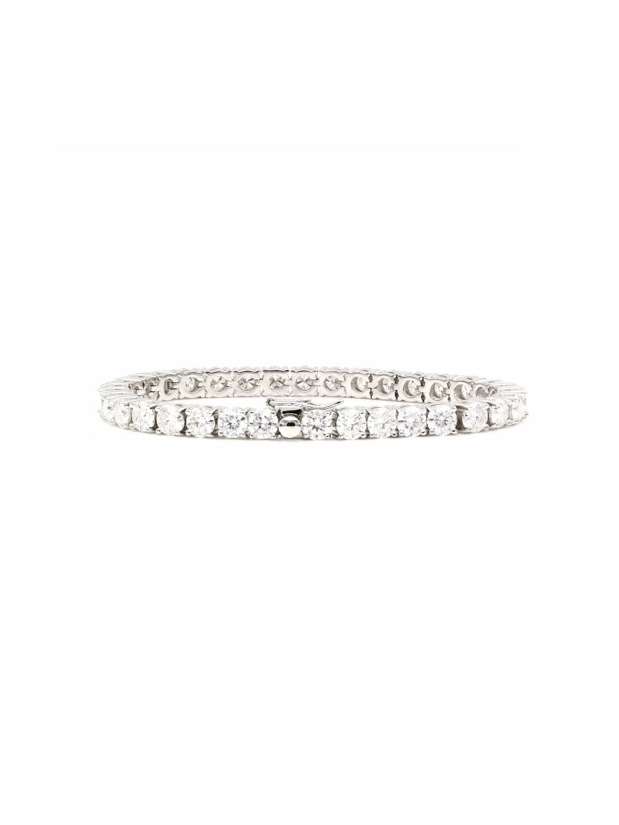 925 Sterling Silver 5mm Moissanite Tennis Bracelet
