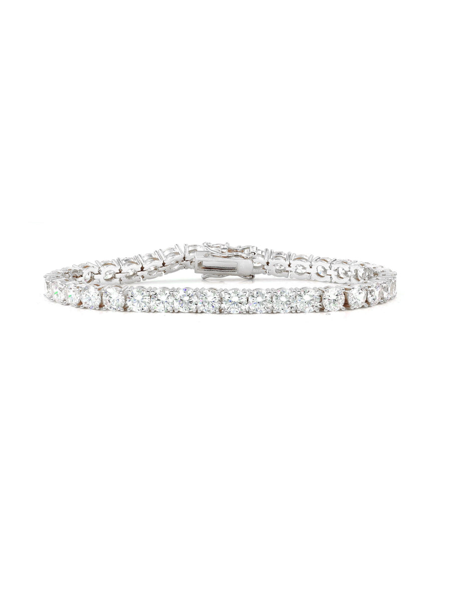 925 Sterling Silver 5mm Moissanite Tennis Bracelet