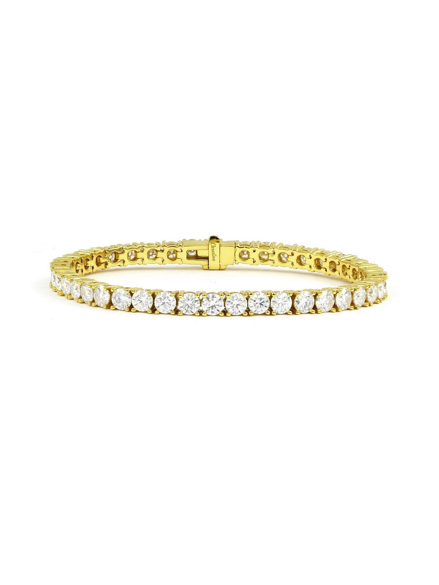 925 Sterling Silver 4mm Moissanite Tennis Bracelet