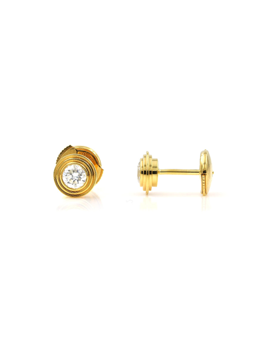 925 Silver Bezel Setting Moissanite Studs