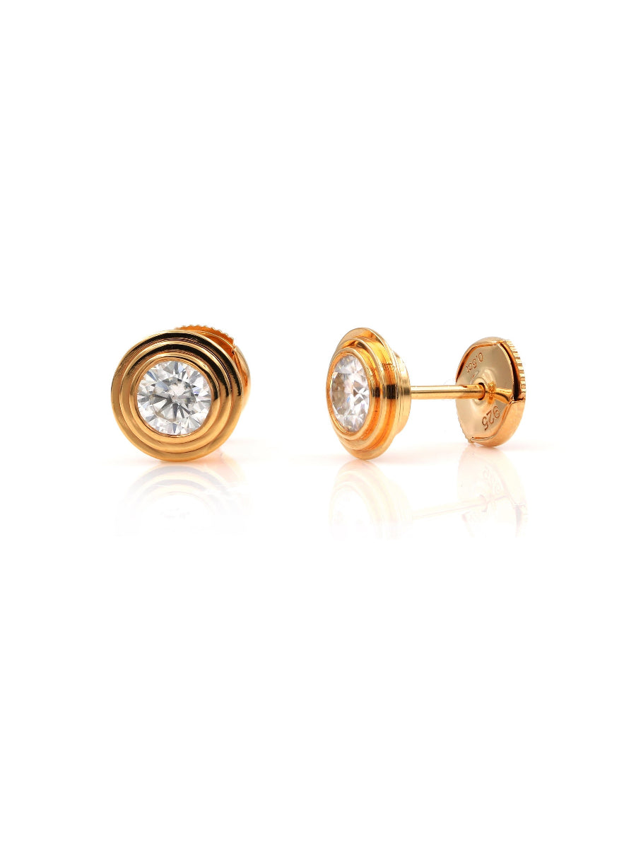 925 Silver Bezel Setting Moissanite Studs