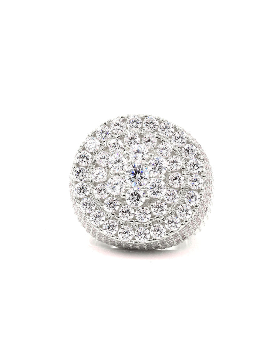 925 Silver Men's Moissanite Statement Ring