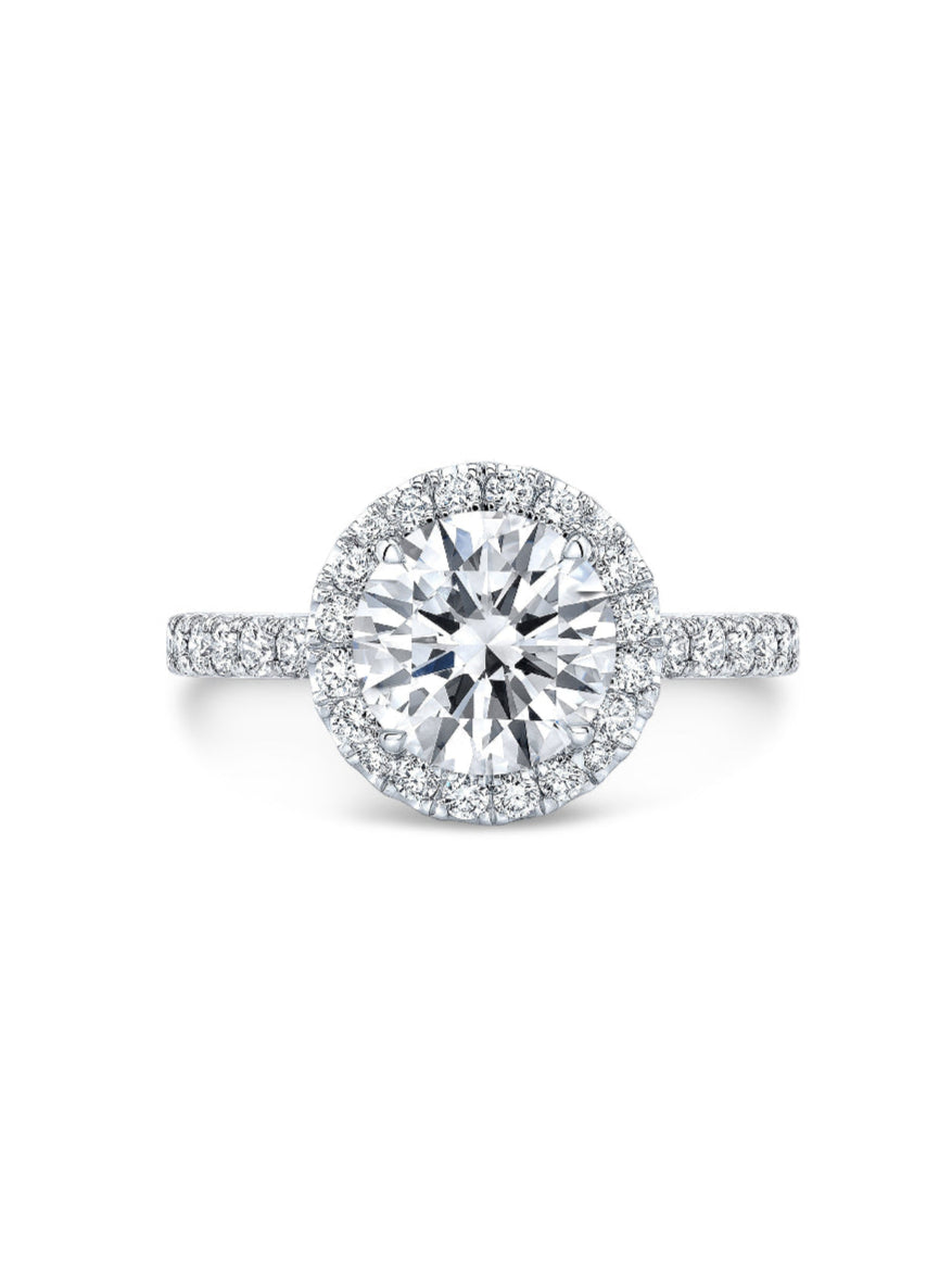 14K Gold 2.5Ctw. Halo Setting Engagement Ring