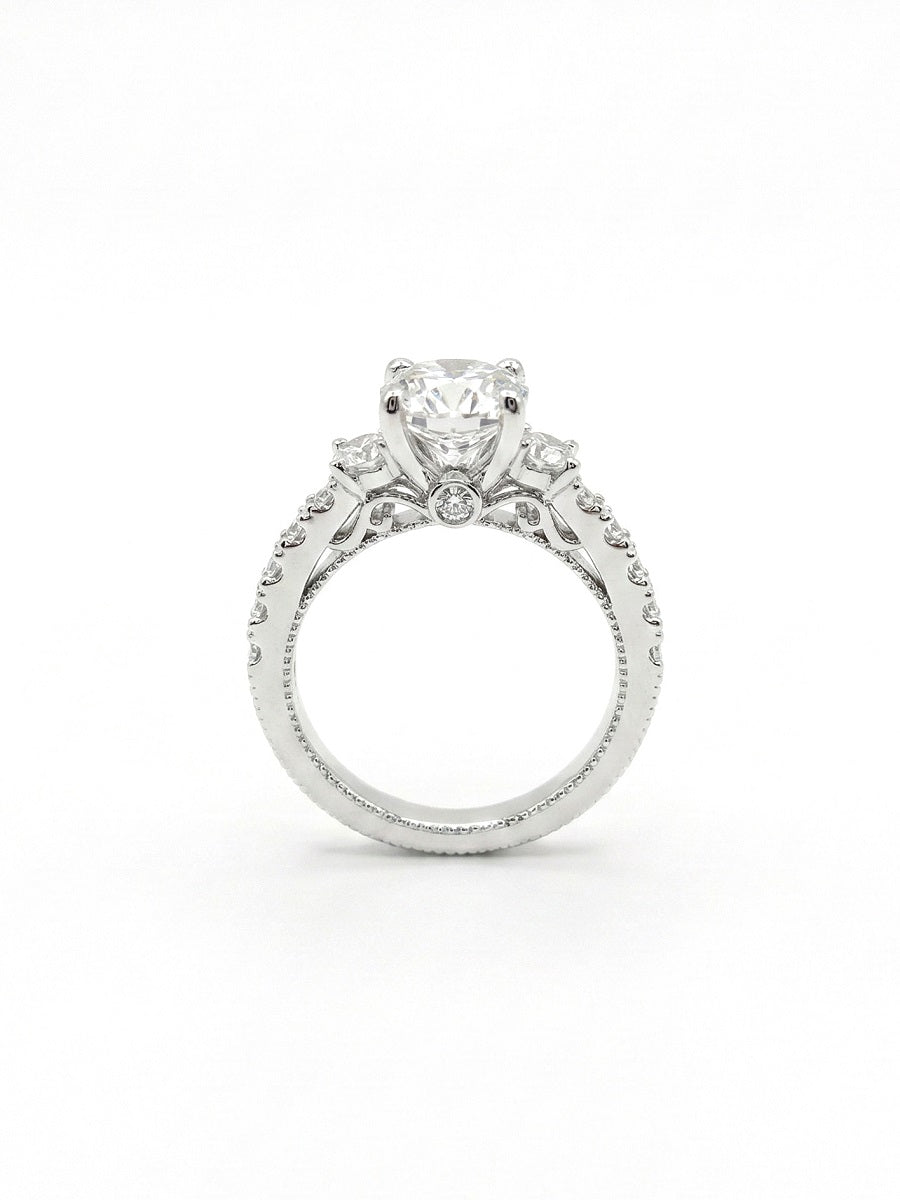 925  Silver 2.54Ctw. Round Cut Moissanite Ring