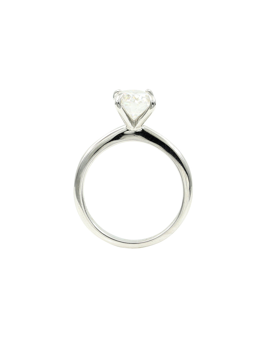 925 Silver 2.0Ctw. Oval Cut Moissanite Ring