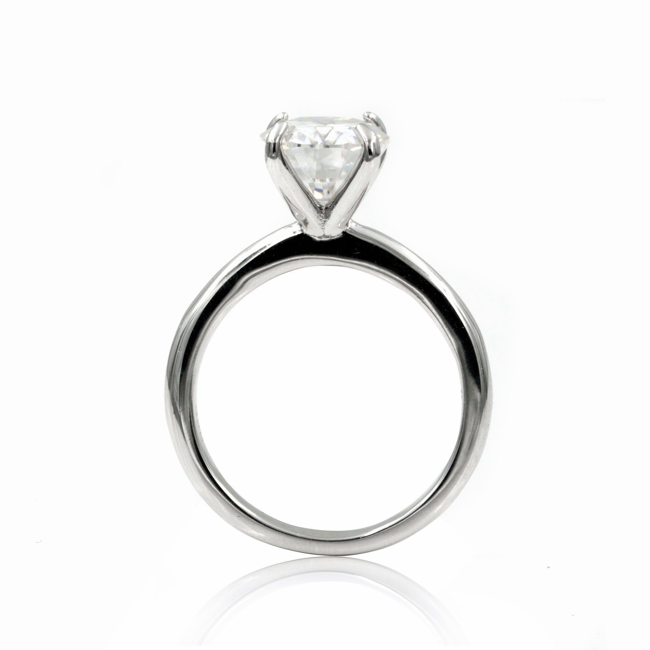 925 Silver 4.0Ctw. Oval Cut Moissanite Ring