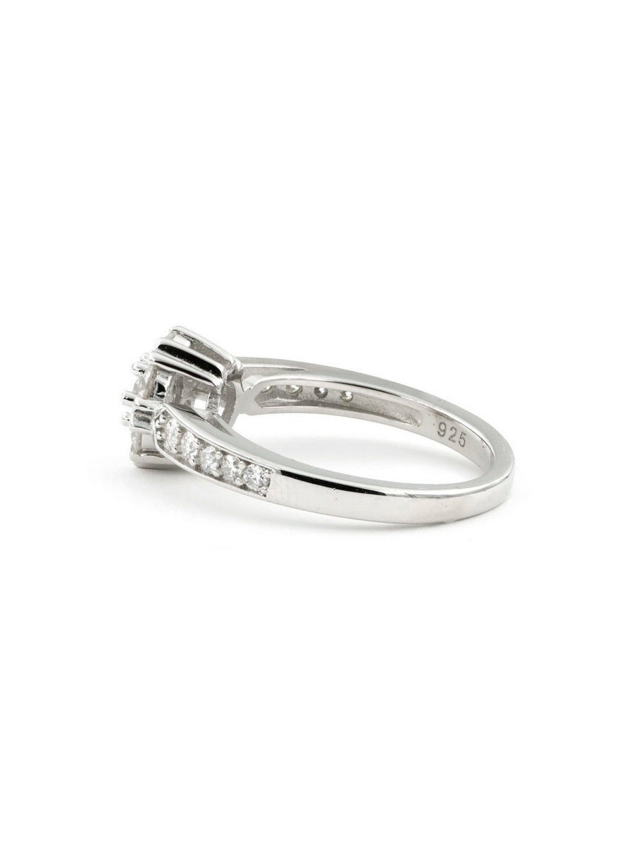 925 Silver 1.11Ctw. Moissanite Engagement Ring