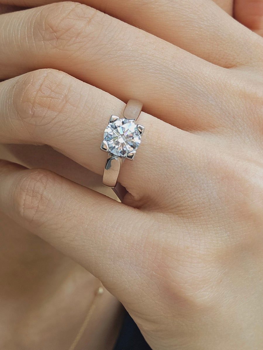 925 Silver 1.2Ctw. Moissanite Engagement Ring